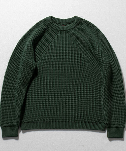 BATONER（バトナー）の「【BATONER/バトナー】SIGNATURE CREW NECK BN-21FM-023 クルーネック ニット 日本製（ニット/セーター・メンズ・チャコールグレー/ネイビー/ライトパープル/ブラック/ベージュ/オフホワイト/オレンジ/グリーン・SMALL/LARGE/MEDIUM）」の22枚目の写真