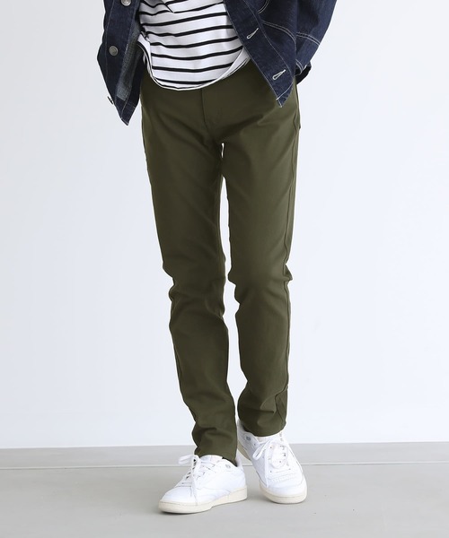 n'OrLABEL（ノアールレーベル）の「『フレキシンストレッチスリムパンツ』（チノパンツ・メンズ・ブラック/カーキ/チャコール/モカ/ダークネイビー/グレイッシュブルー・M/L/XL）」の4枚目の写真