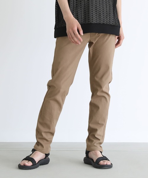 n'OrLABEL（ノアールレーベル）の「『フレキシンストレッチスリムパンツ』（チノパンツ・メンズ・ブラック/カーキ/チャコール/モカ/ダークネイビー/グレイッシュブルー・M/L/XL）」の3枚目の写真