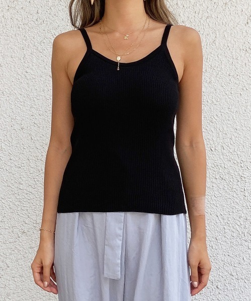 esutoreja(エストレジャ)の「シンプルリブキャミソール(キャミソール・レディース・ホワイト/ブラック/ベージュ・FREE)」の14枚目の写真