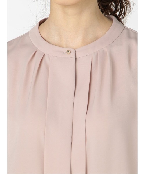 m.f.editorial（エムエフエディトリアル）の「エムエフエディトリアルレディース/m.f.editorial：Women バンドカラー 比翼長袖ブラウス（シャツ/ブラウス・レディース・ピンク系その他・MEDIUM/LARGE）」の6枚目の写真