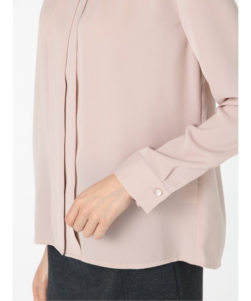 m.f.editorial（エムエフエディトリアル）の「エムエフエディトリアルレディース/m.f.editorial：Women バンドカラー 比翼長袖ブラウス（シャツ/ブラウス・レディース・ピンク系その他・MEDIUM/LARGE）」の8枚目の写真