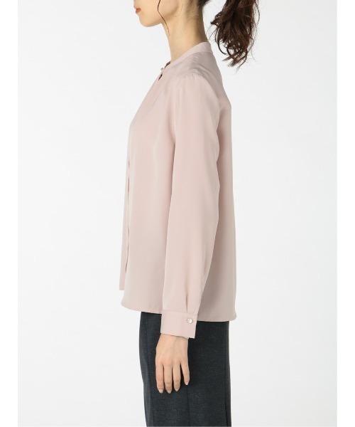 m.f.editorial（エムエフエディトリアル）の「エムエフエディトリアルレディース/m.f.editorial：Women バンドカラー 比翼長袖ブラウス（シャツ/ブラウス・レディース・ピンク系その他・MEDIUM/LARGE）」の7枚目の写真