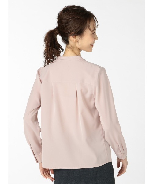 m.f.editorial（エムエフエディトリアル）の「エムエフエディトリアルレディース/m.f.editorial：Women バンドカラー 比翼長袖ブラウス（シャツ/ブラウス・レディース・ピンク系その他・MEDIUM/LARGE）」の11枚目の写真