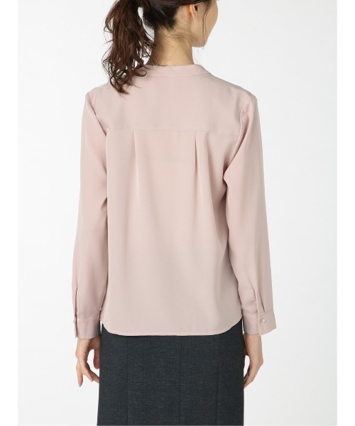m.f.editorial（エムエフエディトリアル）の「エムエフエディトリアルレディース/m.f.editorial：Women バンドカラー 比翼長袖ブラウス（シャツ/ブラウス・レディース・ピンク系その他・MEDIUM/LARGE）」の12枚目の写真