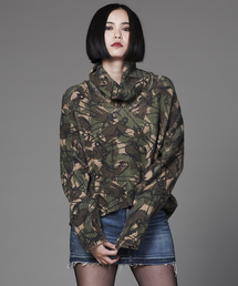 HYSTERIC GLAMOUR | BRITISH PINS CAMO総柄 オフタートル(ニット/セーター)