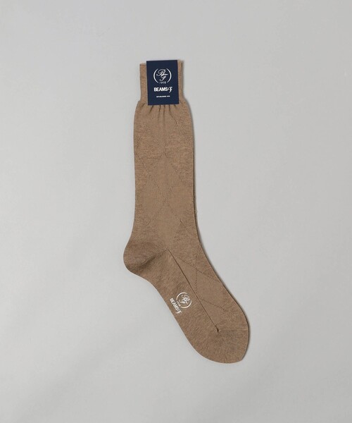 BEAMS F（ビームスエフ）の「BEAMS F / コットン アーガイルソックス（ソックス/靴下・メンズ・オレンジ系その他7/グリーン/ベージュ/ブラウン/チャコールグレー/ネイビー/グレー/グリーン系その他5・ONE SIZE）」の4枚目の写真