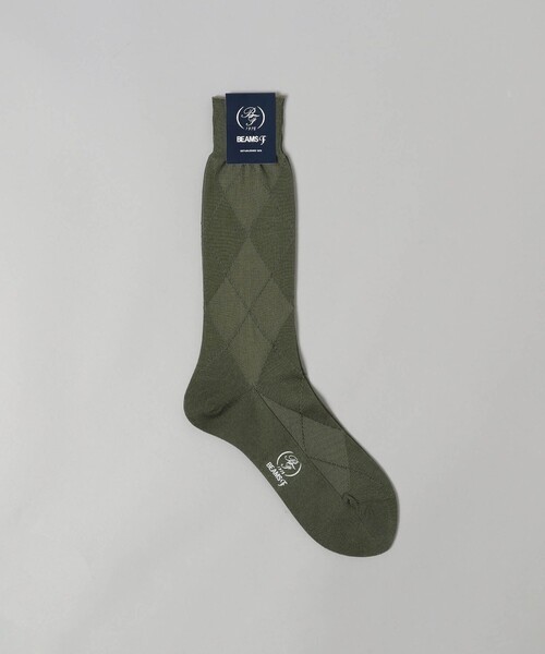 BEAMS F（ビームスエフ）の「BEAMS F / コットン アーガイルソックス（ソックス/靴下・メンズ・オレンジ系その他7/グリーン/ベージュ/ブラウン/チャコールグレー/ネイビー/グレー/グリーン系その他5・ONE SIZE）」の6枚目の写真
