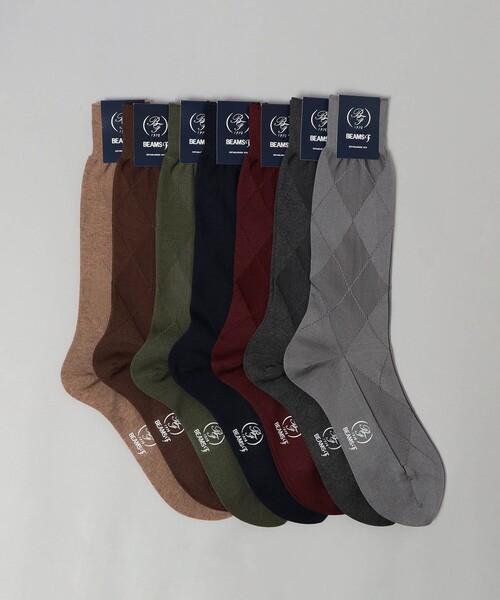 BEAMS F（ビームスエフ）の「BEAMS F / コットン アーガイルソックス（ソックス/靴下・メンズ・オレンジ系その他7/グリーン/ベージュ/ブラウン/チャコールグレー/ネイビー/グレー/グリーン系その他5・ONE SIZE）」の19枚目の写真