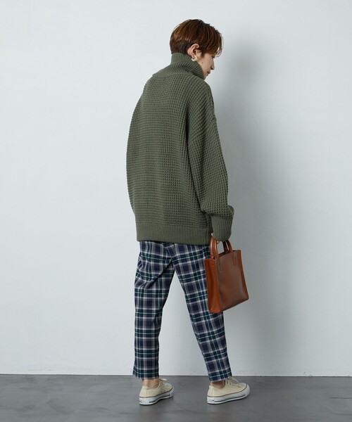 FREAK'S STORE（フリークスストア）の「▽【WEB限定】ワッフルタートルニット(ハイネックニット)（ニット/セーター・レディース・ブラック/ブラウン/グリーン/ナチュラル・ﾌﾘ-）」の20枚目の写真
