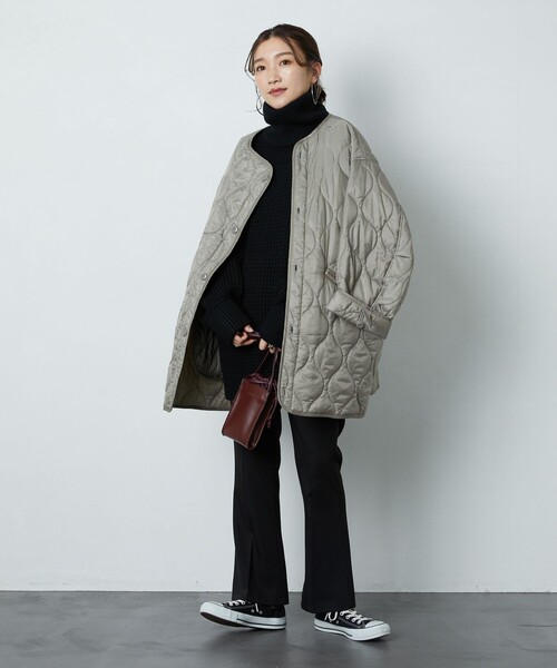 FREAK'S STORE（フリークスストア）の「▽【WEB限定】ワッフルタートルニット(ハイネックニット)（ニット/セーター・レディース・ブラック/ブラウン/グリーン/ナチュラル・ﾌﾘ-）」の12枚目の写真