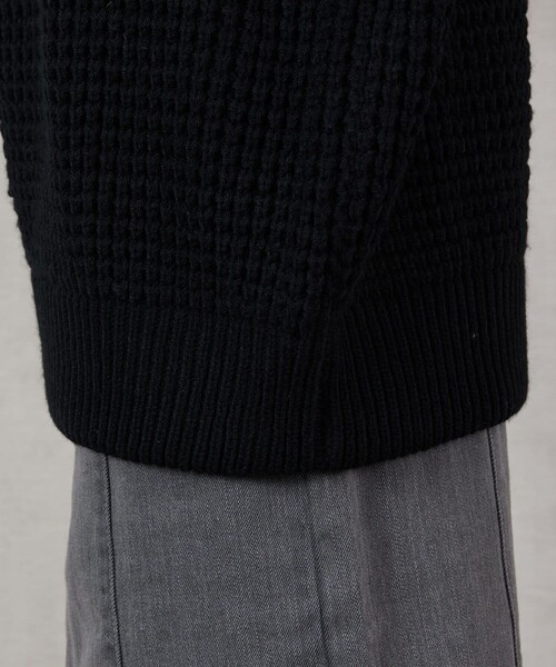 FREAK'S STORE（フリークスストア）の「▽【WEB限定】ワッフルタートルニット(ハイネックニット)（ニット/セーター・レディース・ブラック/ブラウン/グリーン/ナチュラル・ﾌﾘ-）」の5枚目の写真