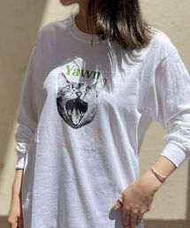 GLOSTER | 《人気の犬猫シリーズ続編！》【GLOSTER/グロスター】DOG&CAT 犬猫プリントロンT(Tシャツ/カットソー)