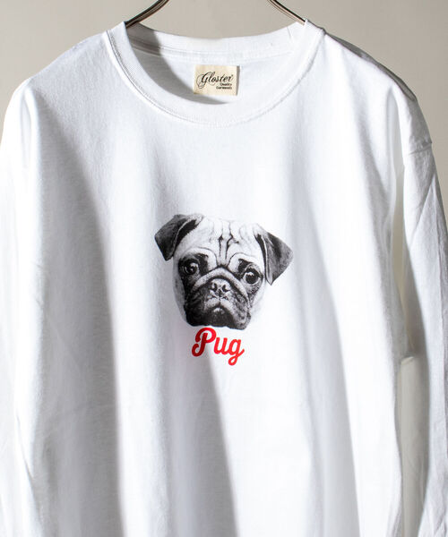 GLOSTER（グロスター）の「《人気の犬猫シリーズ続編！》【GLOSTER/グロスター】DOG&CAT 犬猫プリントロンT（Tシャツ/カットソー・メンズ・ホワイト/ホワイト系その他/ホワイト系その他2/ホワイト系その他3/ホワイト系その他4/ホワイト系その他5/ホワイト系その他6/ホワイト系その他7・MEDIUM/LARGE）」の5枚目の写真
