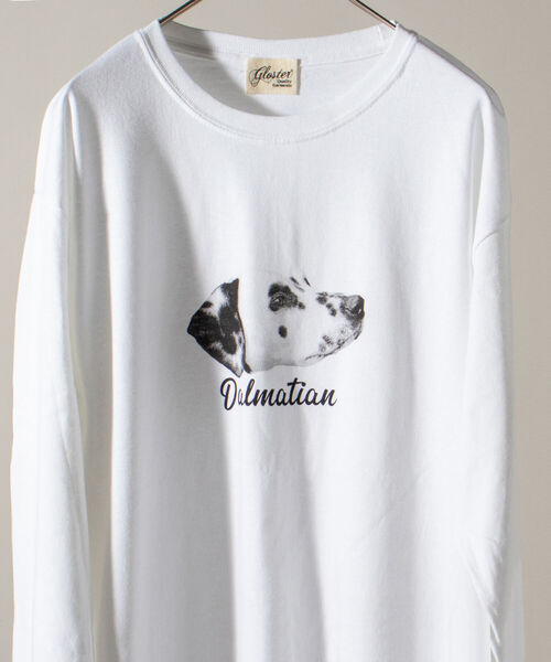 GLOSTER（グロスター）の「《人気の犬猫シリーズ続編！》【GLOSTER/グロスター】DOG&CAT 犬猫プリントロンT（Tシャツ/カットソー・メンズ・ホワイト/ホワイト系その他/ホワイト系その他2/ホワイト系その他3/ホワイト系その他4/ホワイト系その他5/ホワイト系その他6/ホワイト系その他7・MEDIUM/LARGE）」の7枚目の写真
