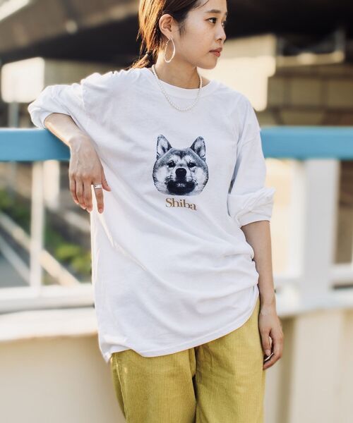 GLOSTER（グロスター）の「《人気の犬猫シリーズ続編！》【GLOSTER/グロスター】DOG&CAT 犬猫プリントロンT（Tシャツ/カットソー・メンズ・ホワイト/ホワイト系その他/ホワイト系その他2/ホワイト系その他3/ホワイト系その他4/ホワイト系その他5/ホワイト系その他6/ホワイト系その他7・MEDIUM/LARGE）」の22枚目の写真