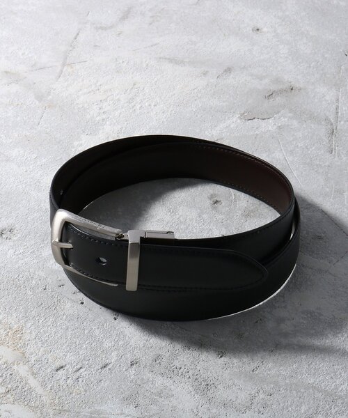 tk.TAKEO KIKUCHI(ティーケータケオキクチ)の「◆レザーリバーシブルベルト(ベルト・メンズ・ブラック/ダークブラウン/ネイビー・00)」の2枚目の写真
