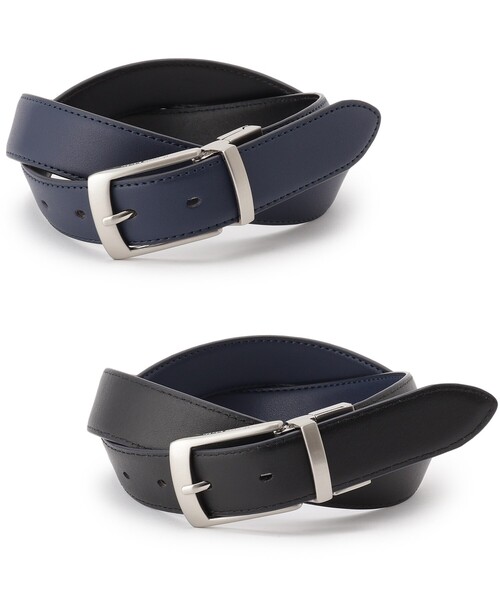 tk.TAKEO KIKUCHI(ティーケータケオキクチ)の「◆レザーリバーシブルベルト(ベルト・メンズ・ブラック/ダークブラウン/ネイビー・00)」の5枚目の写真