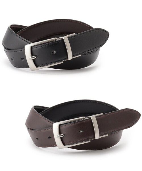 tk.TAKEO KIKUCHI(ティーケータケオキクチ)の「◆レザーリバーシブルベルト(ベルト・メンズ・ブラック/ダークブラウン/ネイビー・00)」の6枚目の写真