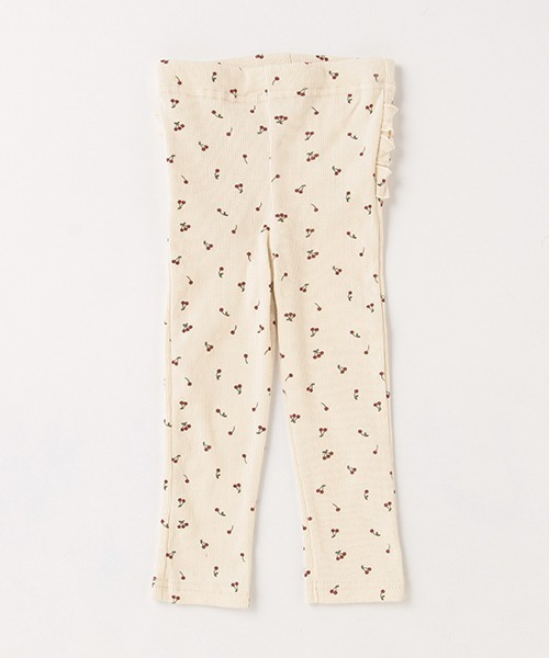 petit main(プティマイン)の「バックフリルレギンス(レギンス/スパッツ・キッズ・ブラック/ピンク/キナリ/オフホワイト/モカ・80cm/100cm/110cm/90cm)」の2枚目の写真