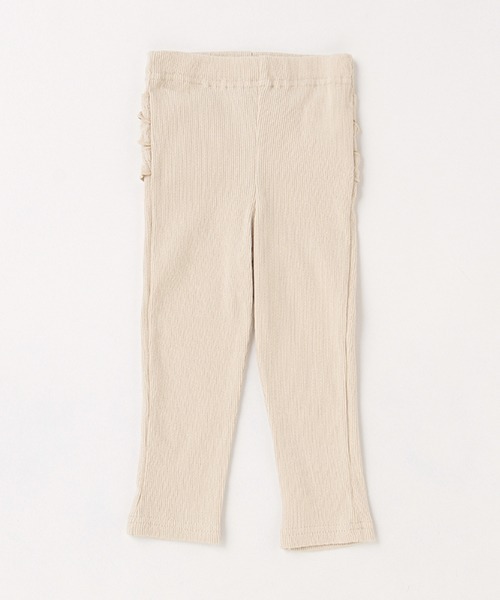 petit main(プティマイン)の「バックフリルレギンス(レギンス/スパッツ・キッズ・ブラック/ピンク/キナリ/オフホワイト/モカ・80cm/100cm/110cm/90cm)」の3枚目の写真