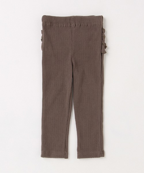 petit main(プティマイン)の「バックフリルレギンス(レギンス/スパッツ・キッズ・ブラック/ピンク/キナリ/オフホワイト/モカ・80cm/100cm/110cm/90cm)」の4枚目の写真