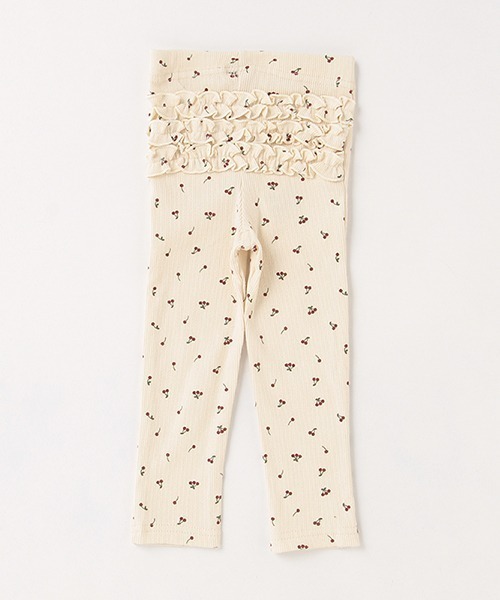 petit main(プティマイン)の「バックフリルレギンス(レギンス/スパッツ・キッズ・ブラック/ピンク/キナリ/オフホワイト/モカ・80cm/100cm/110cm/90cm)」の7枚目の写真