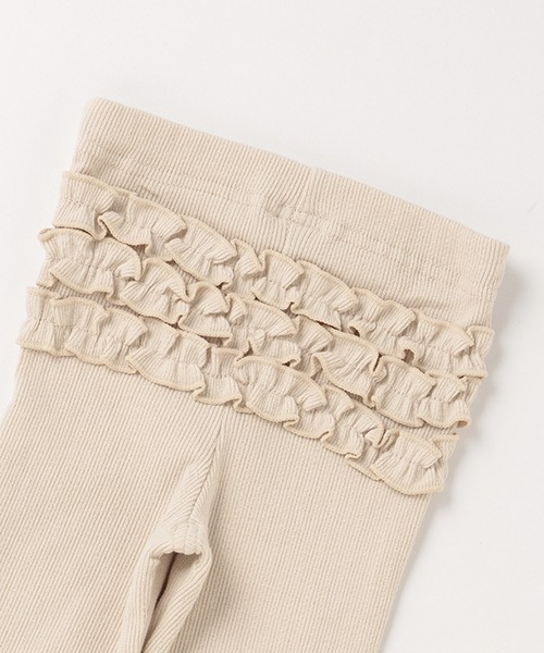 petit main(プティマイン)の「バックフリルレギンス(レギンス/スパッツ・キッズ・ブラック/ピンク/キナリ/オフホワイト/モカ・80cm/100cm/110cm/90cm)」の14枚目の写真