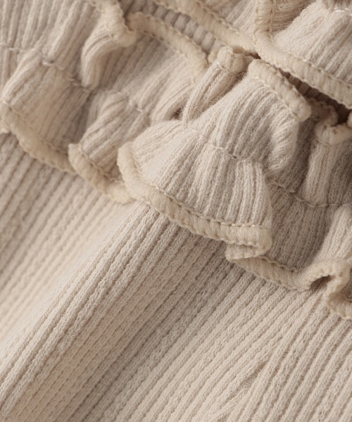 petit main(プティマイン)の「バックフリルレギンス(レギンス/スパッツ・キッズ・ブラック/ピンク/キナリ/オフホワイト/モカ・80cm/100cm/110cm/90cm)」の15枚目の写真