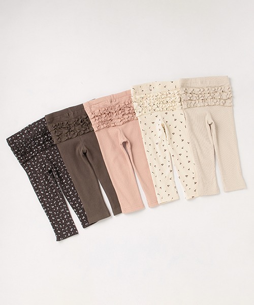 petit main(プティマイン)の「バックフリルレギンス(レギンス/スパッツ・キッズ・ブラック/ピンク/キナリ/オフホワイト/モカ・80cm/100cm/110cm/90cm)」の17枚目の写真