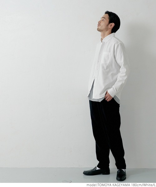 coca（coca）（コカ）の「メンズ BDレギュラーフィットオックスシャツ（シャツ/ブラウス・メンズ・ホワイト/パープル/ブルー・S/M/L/XL）」の6枚目の写真