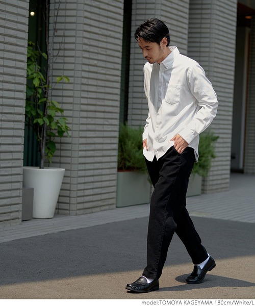 coca（coca）（コカ）の「メンズ BDレギュラーフィットオックスシャツ（シャツ/ブラウス・メンズ・ホワイト/パープル/ブルー・S/M/L/XL）」の8枚目の写真