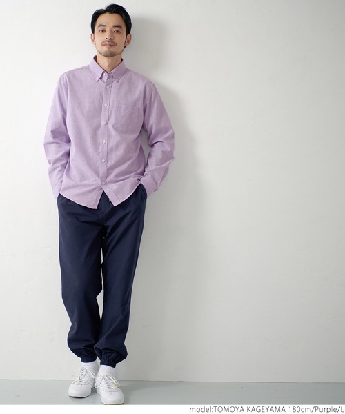 coca（coca）（コカ）の「メンズ BDレギュラーフィットオックスシャツ（シャツ/ブラウス・メンズ・ホワイト/パープル/ブルー・S/M/L/XL）」の16枚目の写真