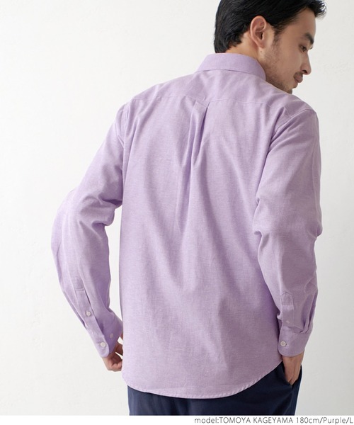 coca（coca）（コカ）の「メンズ BDレギュラーフィットオックスシャツ（シャツ/ブラウス・メンズ・ホワイト/パープル/ブルー・S/M/L/XL）」の18枚目の写真