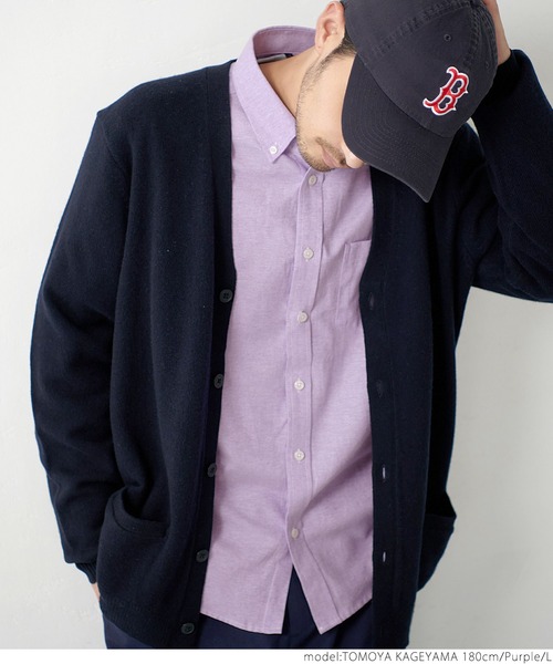 coca（coca）（コカ）の「メンズ BDレギュラーフィットオックスシャツ（シャツ/ブラウス・メンズ・ホワイト/パープル/ブルー・S/M/L/XL）」の20枚目の写真