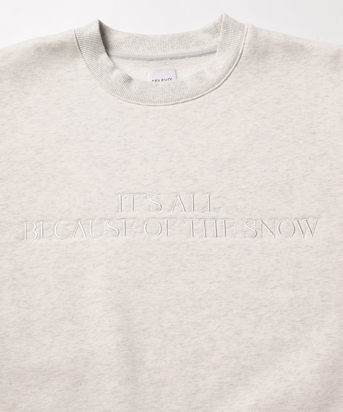 .efiLevol（エフィレボル）の「IT’S ALL BECAUSE OF THE SNOW Sweat（スウェット・メンズ・アッシュグレー・FREE）」の5枚目の写真
