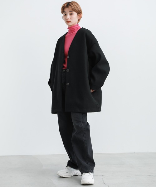 select MOCA（セレクトモカ）の「2021 AW ハイネックカットオフニット（ニット/セーター・レディース・レッド/ピンク/ライム/ブルー・FREE）」の13枚目の写真