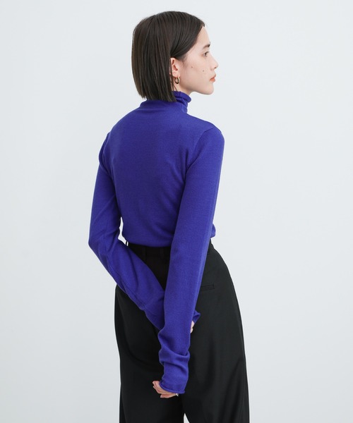 select MOCA（セレクトモカ）の「2021 AW ハイネックカットオフニット（ニット/セーター・レディース・レッド/ピンク/ライム/ブルー・FREE）」の21枚目の写真