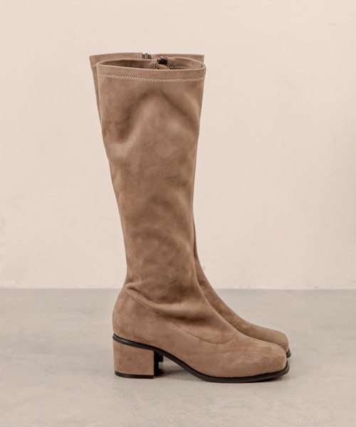 OLIVE des OLIVE(オリーブデオリーブ)の「ストレッチロングブーツ(ブーツ・レディース・ブラック/ダークベージュ/ブラック系その他2・MEDIUM/LARGE)」の6枚目の写真