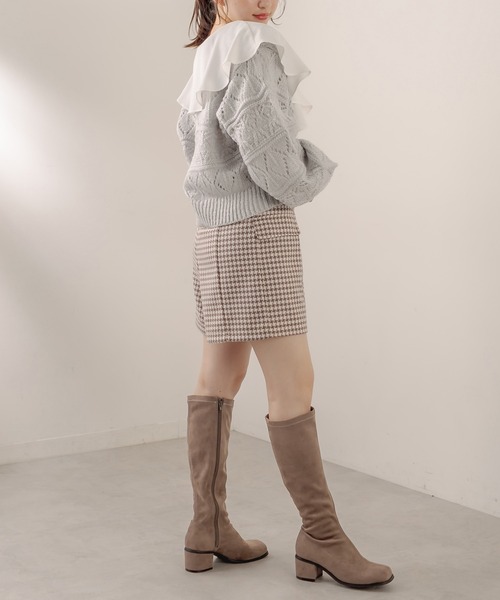 OLIVE des OLIVE(オリーブデオリーブ)の「ストレッチロングブーツ(ブーツ・レディース・ブラック/ダークベージュ/ブラック系その他2・MEDIUM/LARGE)」の14枚目の写真