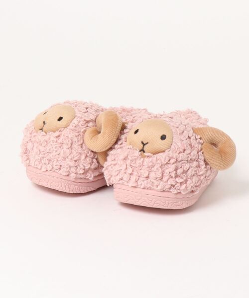 aimoha（アイモハ）の「【aimoha-KIDS-】ボアルームシューズ（ルームシューズ/スリッパ・キッズ・ブラック/ピンク/ベージュ/グレー・15 /21/14/17/20/18/16/19）」の7枚目の写真