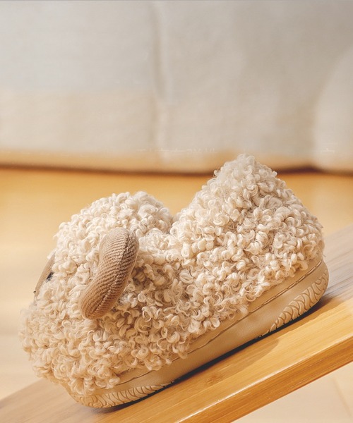 aimoha（アイモハ）の「【aimoha-KIDS-】ボアルームシューズ（ルームシューズ/スリッパ・キッズ・ブラック/ピンク/ベージュ/グレー・15 /21/14/17/20/18/16/19）」の18枚目の写真