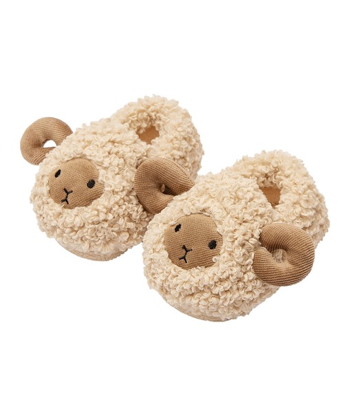 aimoha（アイモハ）の「【aimoha-KIDS-】ボアルームシューズ（ルームシューズ/スリッパ・キッズ・ブラック/ピンク/ベージュ/グレー・15 /21/14/17/20/18/16/19）」の6枚目の写真