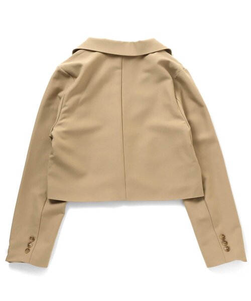 algy（アルジー）の「ガーリーロゴジャケット（テーラードジャケット・キッズ・チェック/ベージュ・MEDIUM/SMALL/X-SMALL/XX-SMALL）」の11枚目の写真