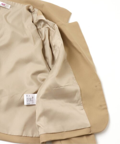 algy（アルジー）の「ガーリーロゴジャケット（テーラードジャケット・キッズ・チェック/ベージュ・MEDIUM/SMALL/X-SMALL/XX-SMALL）」の4枚目の写真