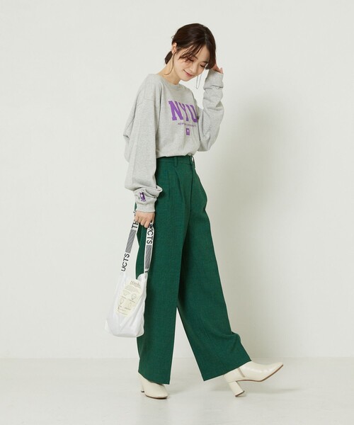 FREAK'S STORE(フリークスストア)の「ウーリータックワイドパンツ(その他パンツ・レディース・グリーン/その他9/ブラック/ブラウン/オレンジ・SMALL/MEDIUM)」の14枚目の写真