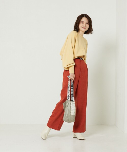 レア♡プリーツプリーズALTパンツ　オレンジ×黒　トップス２点おまとめ ウィメンズ／パンツ – isseymiyake.com