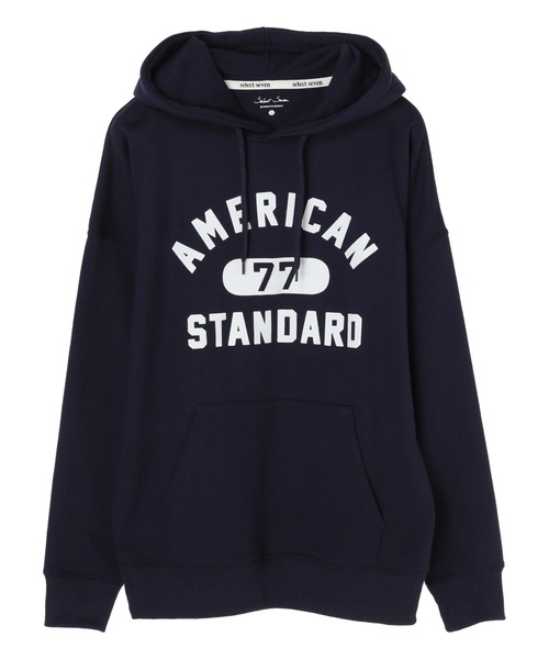 SEVENDAYS=SUNDAY（セブンデイズサンデイ）の「フロッキープリント裏毛パーカーA　＊（パーカー・レディース・アイボリー/ネイビー/杢グレー・L/M/S）」の11枚目の写真