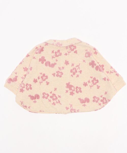 HAKKA BABY（ハッカベビー）の「[ベビー]フラワーフレンズベロアジャガードポンチョ（ポンチョ・キッズ・キナリ/ネイビー・FREE）」の3枚目の写真