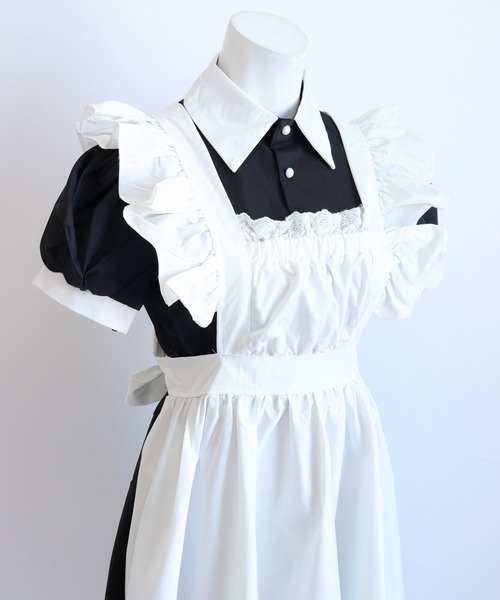 OSYAREVO（オシャレボ）の「コスプレ ロングメイド服 半袖 3点